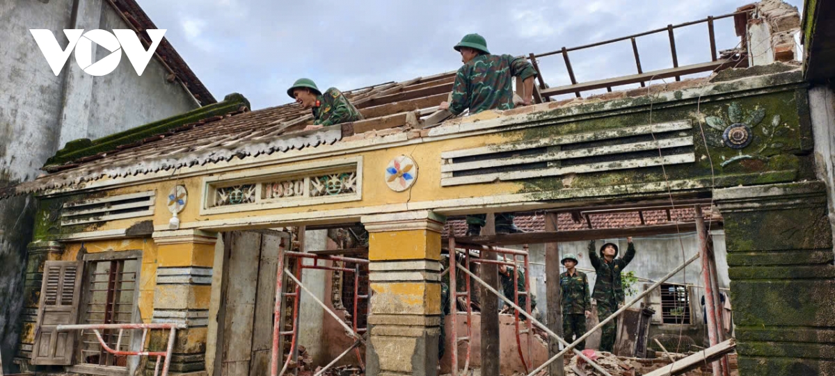 Lữ đoàn 575, Quân khu 5 phấn đấu hoàn thành xây dựng nhà ở giúp người dân vùng lũ